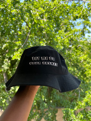 "Let me do your lashes " Bucket Hat - Whip Lashes by Daje