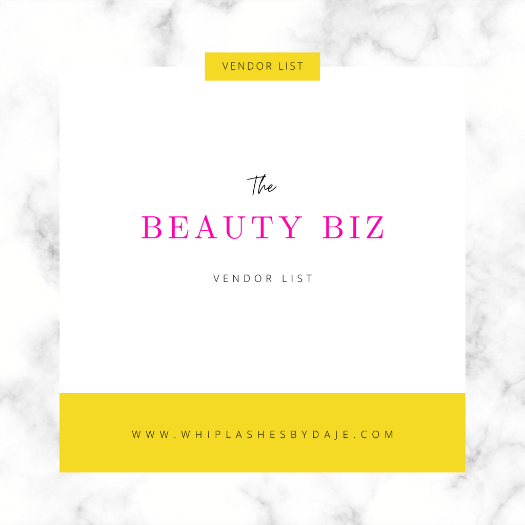 Beauty Biz Vendor List - Whip Lashes by Daje