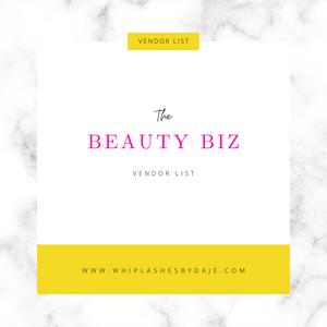 Beauty Biz Vendor List - Whip Lashes by Daje